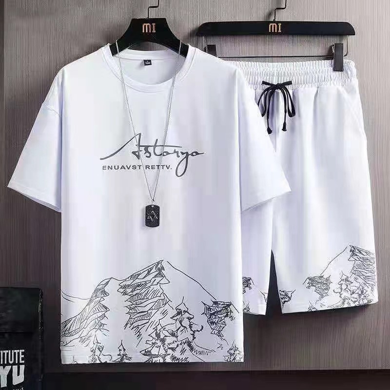 Men's National fashion T-shirt short sleeve 2024 Summer new oversize fashion brand casual Ruan handsome loose ins top