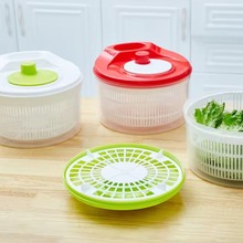 厂家多功能厨房用具塑料水果蔬菜脱水器甩干器沥水篮Salad Spinne
