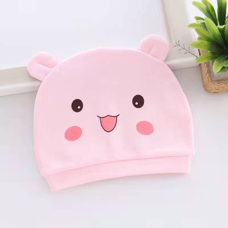 0--1 Sombrero de bebé recién nacido primavera y otoño algodón peinado para bebés de dibujos animados para hombres y mujeres cuatro estaciones sombrero de neumáticos a prueba de viento sombrero de puerta de goma