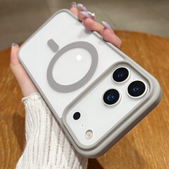 iPhone17ProMAX 携帯電話ケースに適したアクリル磁気 Apple 16E 透明シリコン落下防止保護カバー