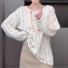 韩系高级感长袖毛衣女2025新款秋装时尚设计感小众气质针织上衣女