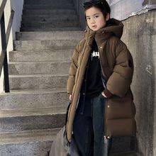 儿童羽绒服男童中长款2024冬季新款韩版洋气加厚冬装中大童装外套