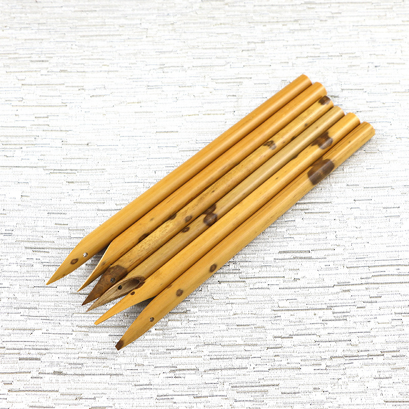 Bamboo dip pen pen Xizang art word painting pen left oblique right oblique flat head dip pen dip pen