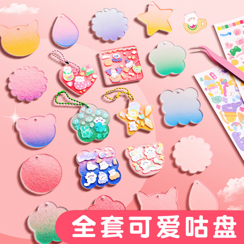 Diy Goka traje pequeño disco Goka pegatinas pequeño hombre Diario pegatinas transparente tarjeta antigua conjunto completo de materiales