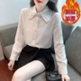 加厚娃娃领灯笼袖秋冬衬衫