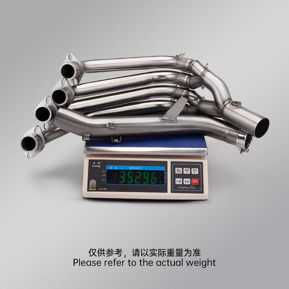 Suitable for Wuji Rr660S Full-Length Exhaust Pipe Modification, Stainless Steel Split Front Section Exhaust Tail Section Silencer