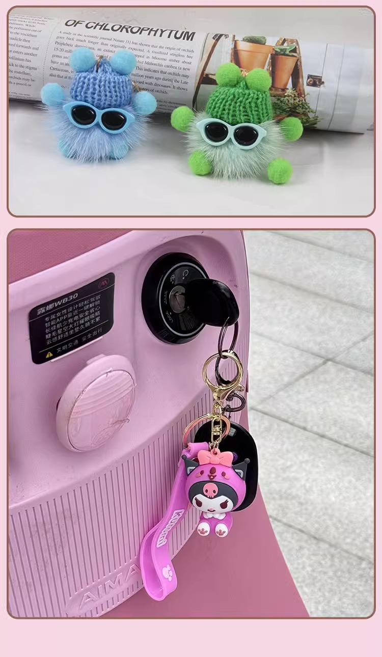Yadi Electric Car Decoration Keychain 2024 New Katie Small Pendant Exquisite High Sense Super Cute Small Accessories