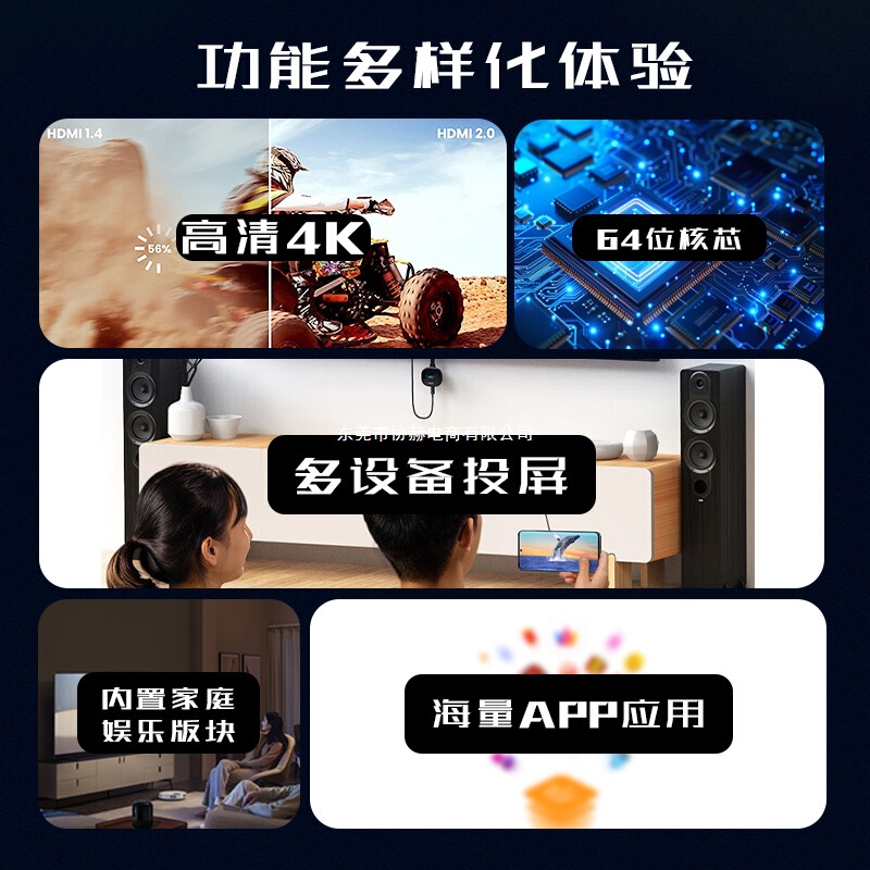 数字网络双频投屏机顶盒5G家用4K高清通用观影智能魔盒电视盒无线|undefined