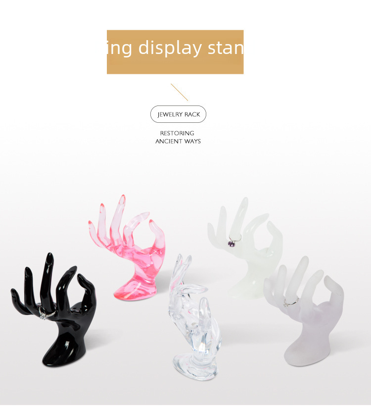 Ring display stand plastic OK hand model props ring bracelet bangle showcase jewelry accessories hand model jewelry stand