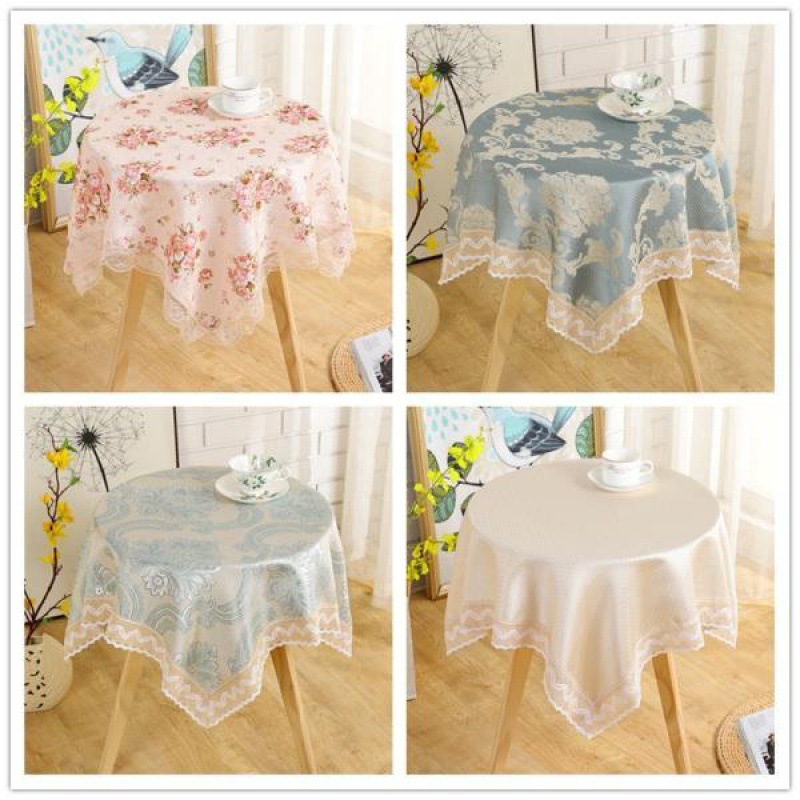 European-style High-grade Dining Table Cloth Fabric Pastoral Tea Table Cloth Small Round Table Cloth Rectangular Floral Lace Multi-purpose Thick Towel