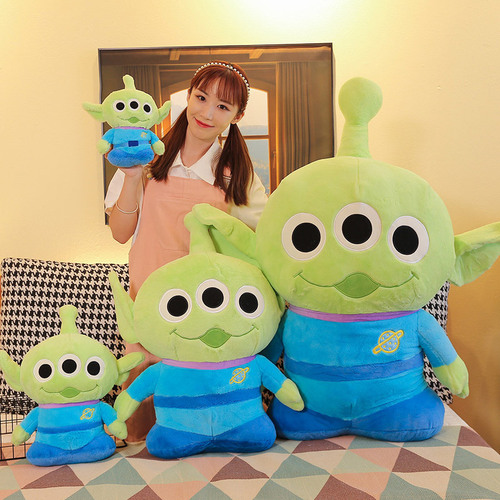 Cute Japanese cartoon three-eyed monster large plush toy Toy Story pillow buddy doll stuff animal