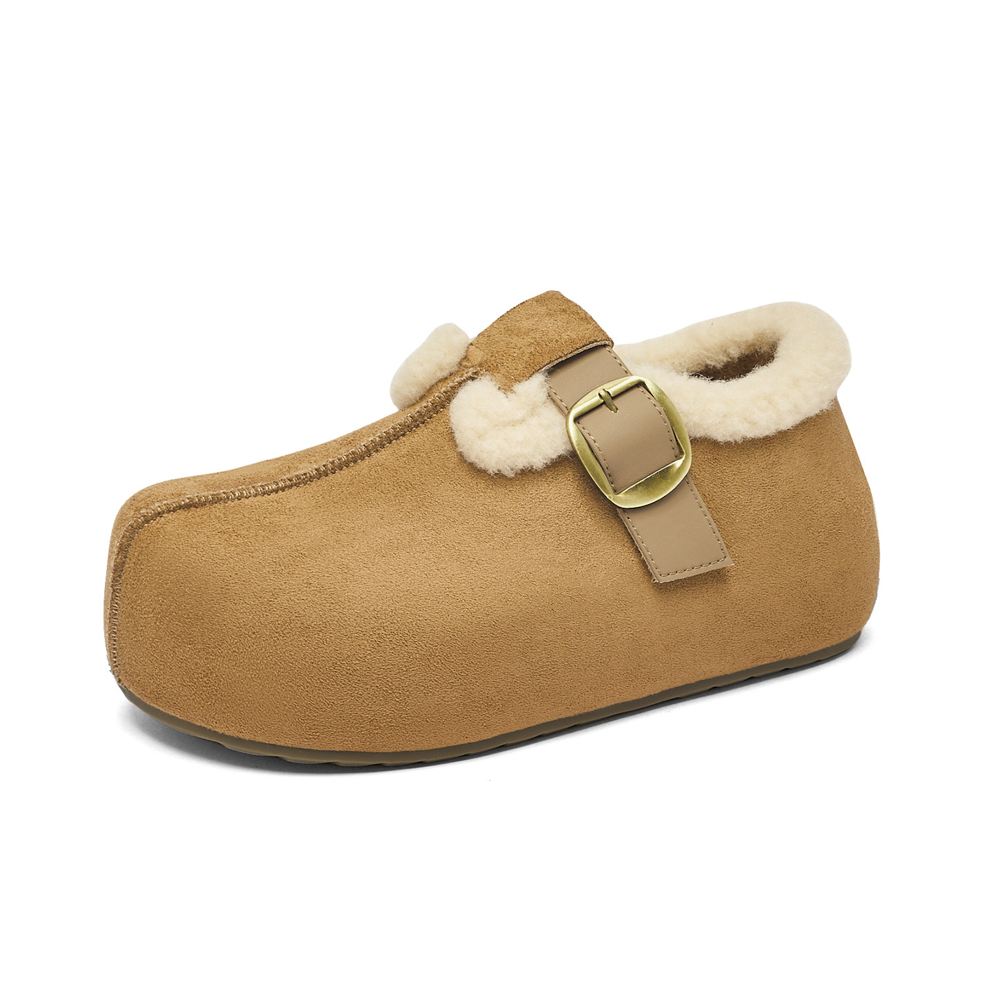 Augu Lion Dengjia Boccan zapatos de peluche mujeres 2025 nuevo otoño invierno un pedazo de zapatos de algodón de peluche de suela gruesa botas de nieve