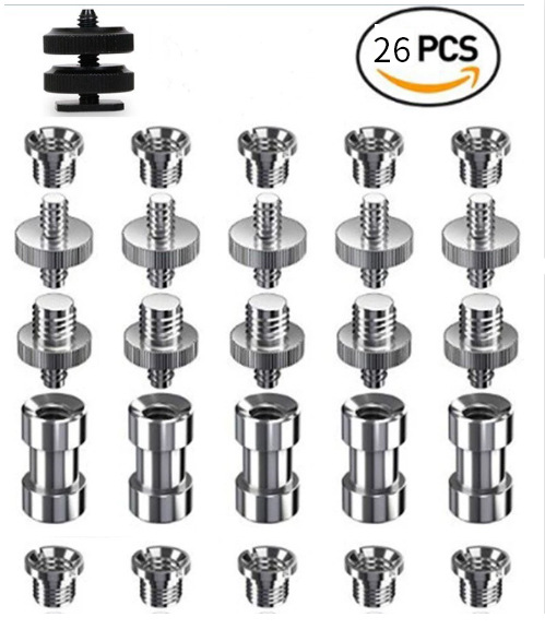 Accesorios de fotografía Juego de tornillos Tornillos de fotografía Juego de doble cabeza Juego de tornillos de conversión Tornillos de conversión de cámara