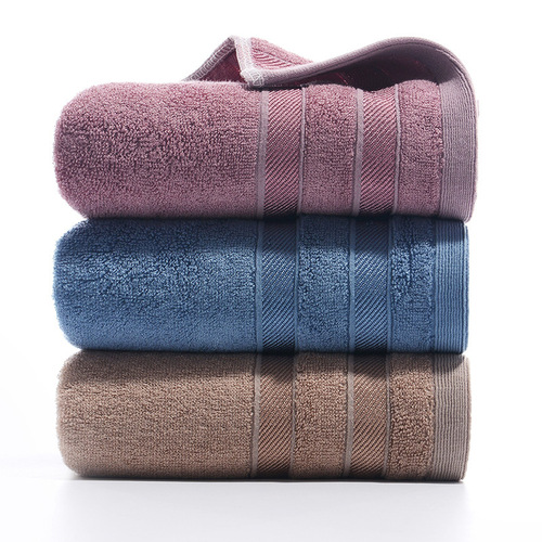 Longli Double Break Bamboo Fiber Facial Towel Thickening Household Couple Pure Color Absorbent Men's Plain Face Towel Wholesale 