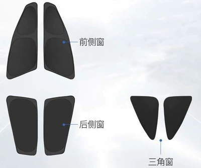 Car Window Sunshade, Sun shade - black-full-coverage-6-side-windows