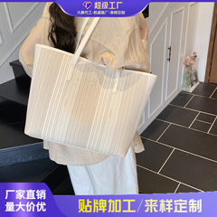 跨境日系简约2025夏季新款大容量女士斜挎托特包休闲潮流百搭女包