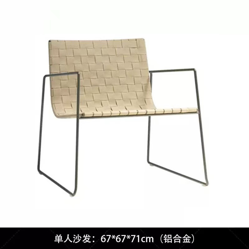 Silla de caña al aire libre de tres piezas combinada jardín al aire libre Villa Hotel Ventas Diseñador de jardines