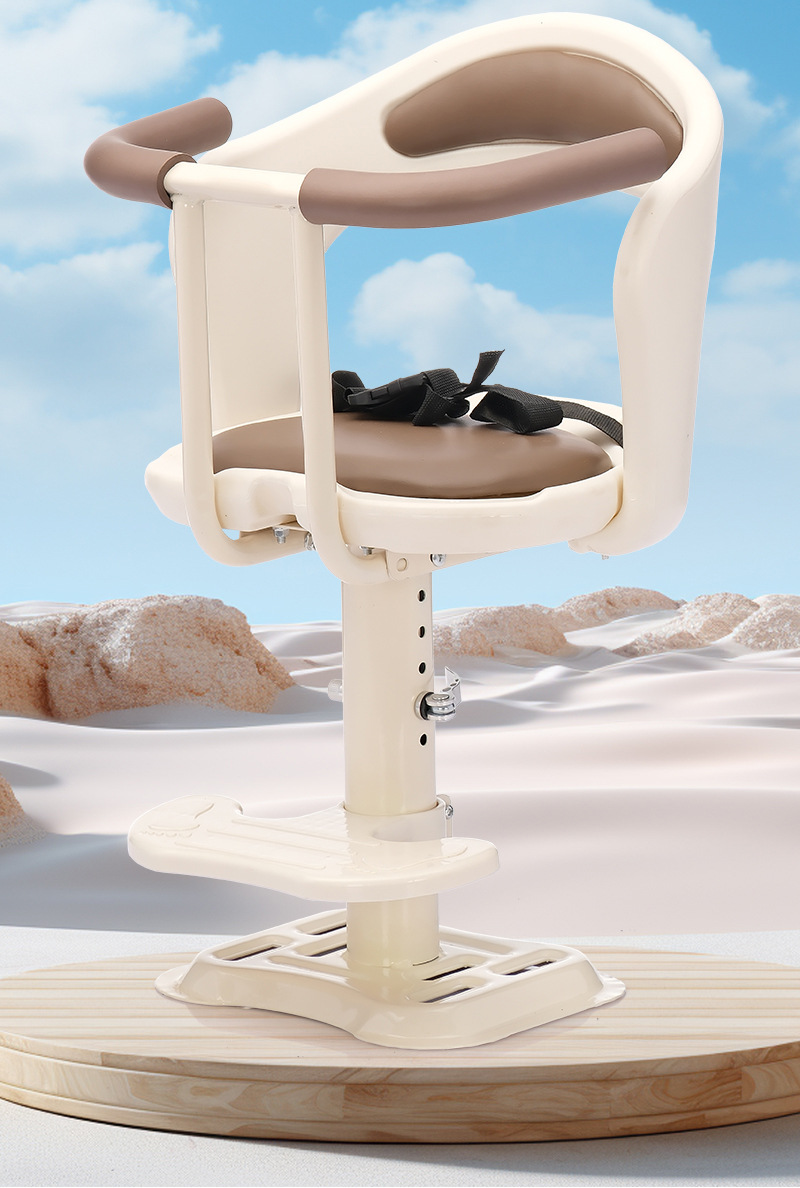 Electric Vehicle Seat, Front-Mounted Battery Bike Seat, Pedal Electric Motorcycle Child Safety Stool, Safety Belt