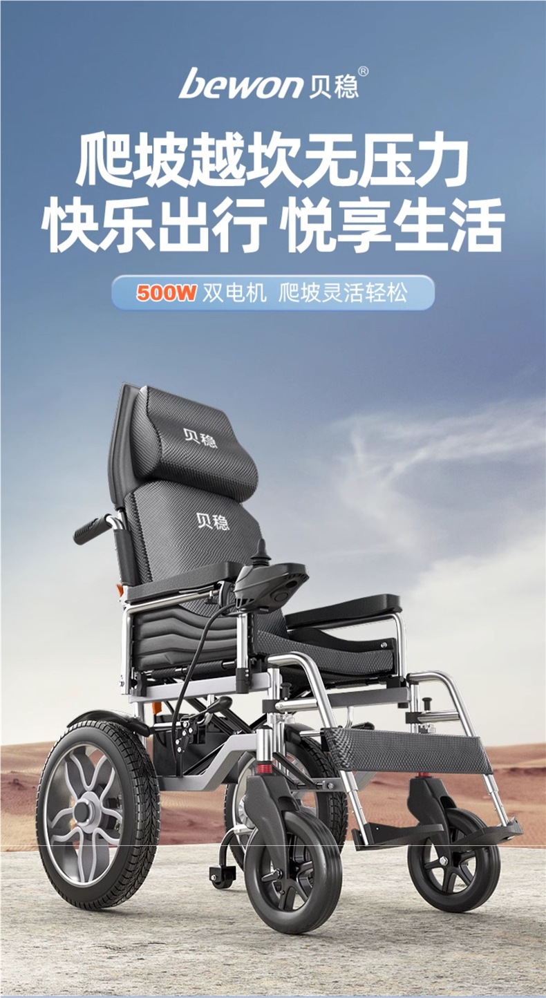 National Subsidy Beiweng Electric Wheelchair Intelligent Fully Automatic Folding Portable Scooter for the Elderly and Other Disabilities
