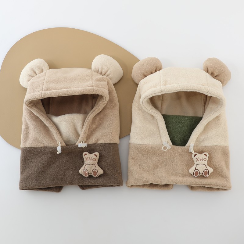 Sombrero para bebés de invierno más vello grueso sombrero a prueba de frío para niños y niñas máscara de viento de otoño y invierno