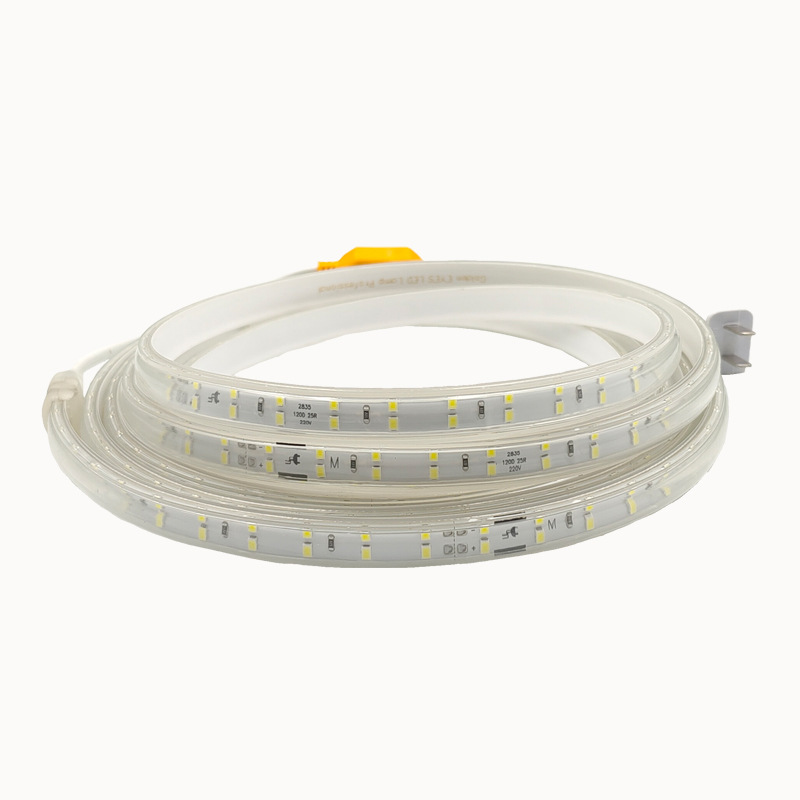 LED wireless light strip 220V high voltage 2835 high brightness 120 lights, brushed, transparent, 20cm cuttable light bar