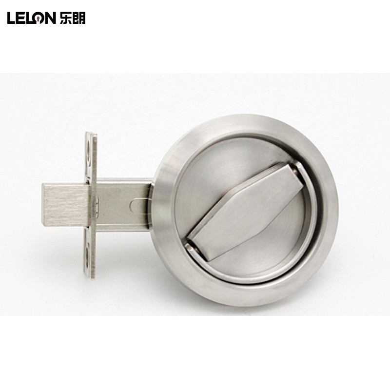 Cerradura de Puerta Invisible de Acero Inoxidable 304, Anillo de Tracción, Cerradura Redonda Empotrada, Manija Oculta en la Pared, Cerradura de Puerta Oculta para Pasillo