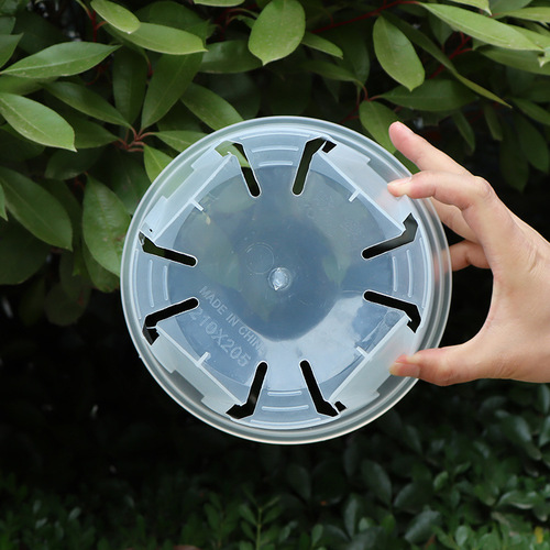 Breathable root control pot for orchids, plastic pots for Philodendron, rose, succulents, gallon pots, transparent green mountain pots