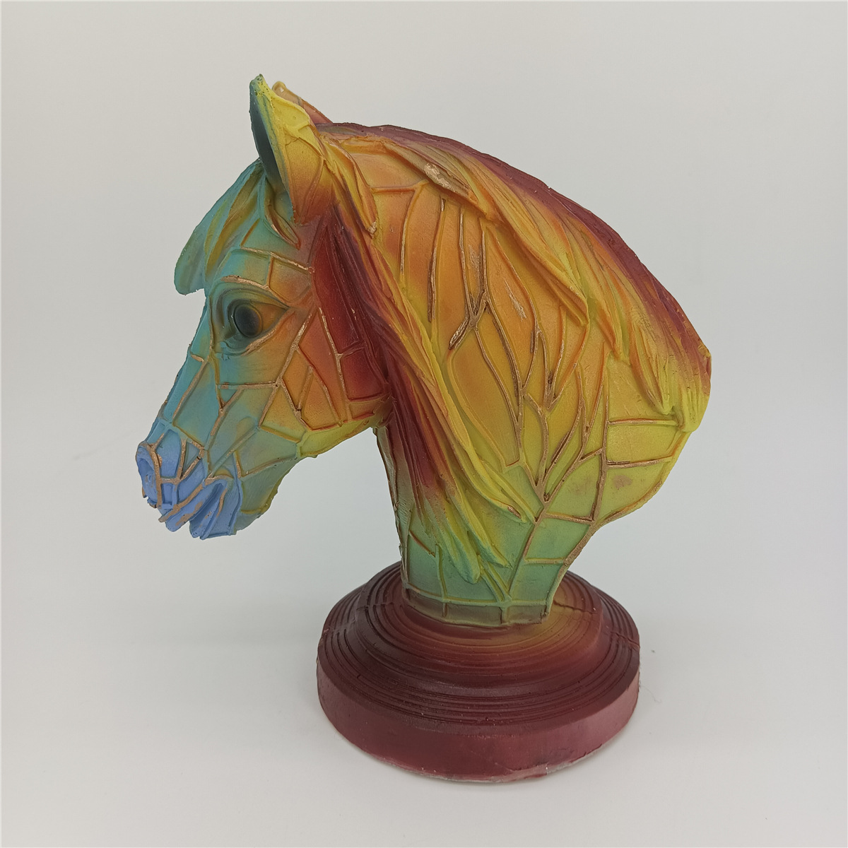 Transfronterizo nuevo vintage animal luz de la noche decoración del hogar teñido resina artesanía hogar fiesta decoración lámpara de mesa