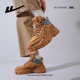 回力高帮厚底旅游鞋工装运动休闲高级感大黄靴户外英伦风秋季男鞋