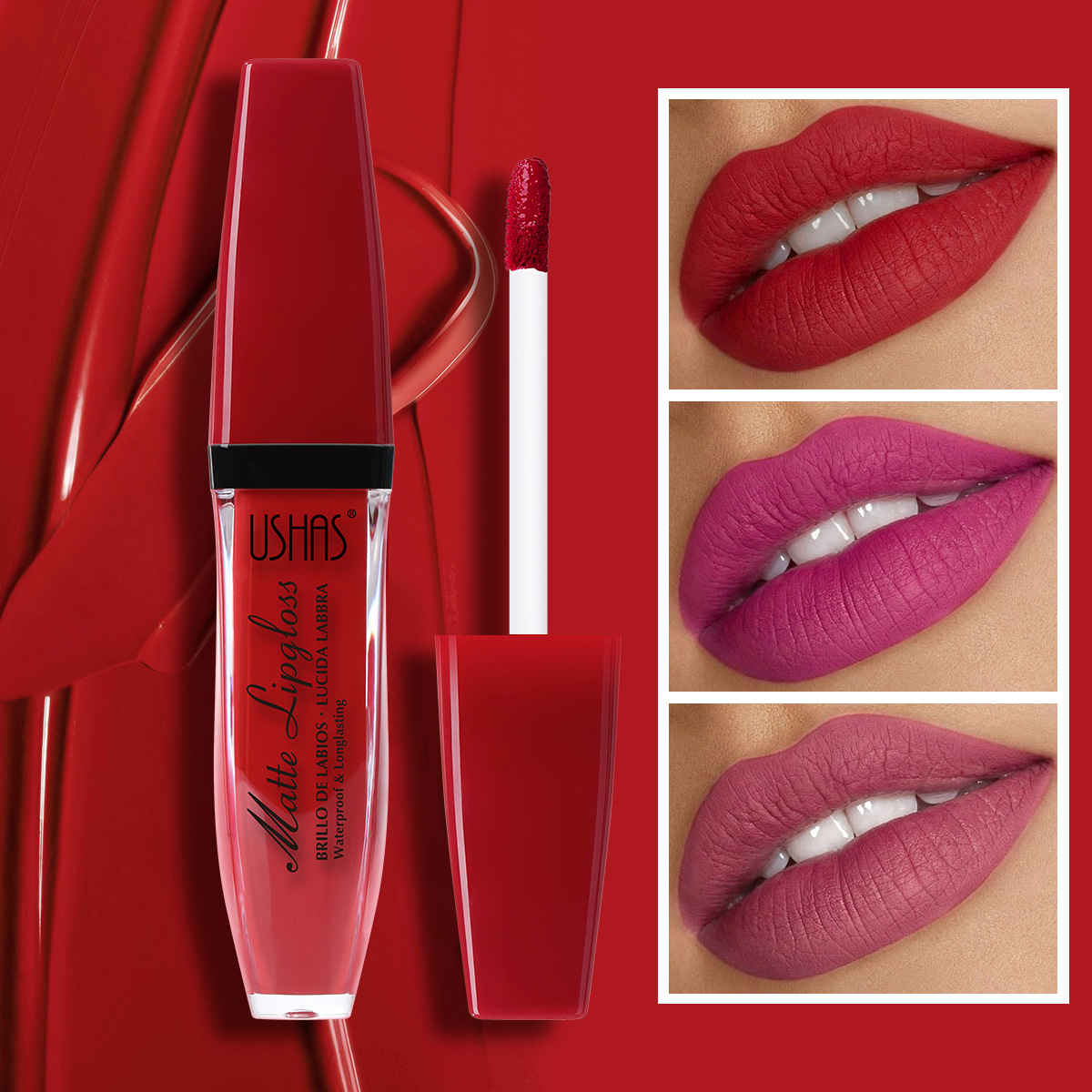 USHAS Europa y los Estados Unidos transfronterizos spot esmalte de labios de cristal