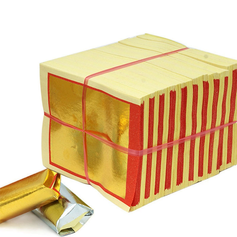 8inch золотая бумага для поклонения богам, сжигаемая бумага для благословений, долголетия и процветания, сжигаемая бумага для Будды, бумага для поклонения богам, золотая и серебряная бумага