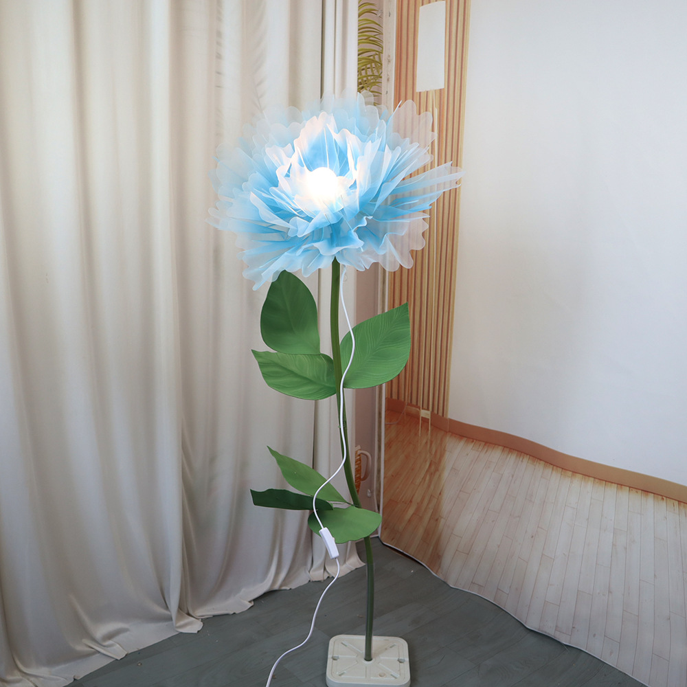 파란색 조명 세트(플라스틱 베이스)