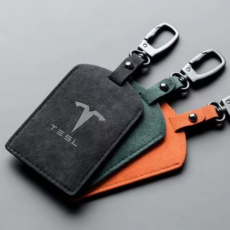 3D Nappa Leather Remote Key Card Protective Case Universal for Car 4S Shops, Gift with Customizable Logo Key Holder