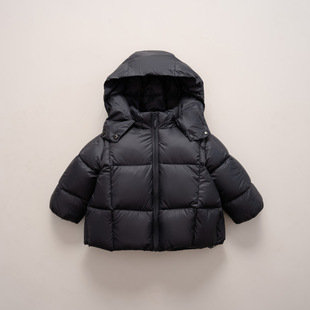 Pinghu Children's 90 Velvet Short Down Jacket Comfortable Warm Children's Ultra Light Bread Suit Thick White Duck Down Jacket