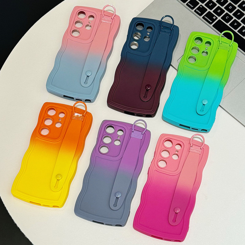 渐变指环腕带三星S25ultra手机壳适用s24s23液态A26A16跨境a32a06