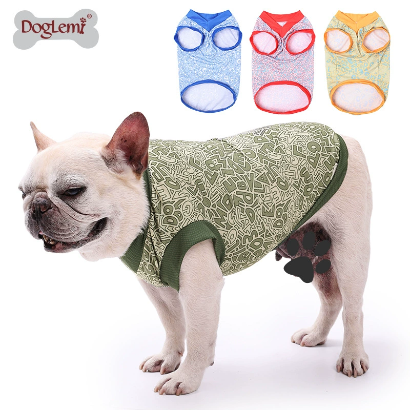 Жилет для домашних животных, летняя прохладная одежда с v-образным вырезом для собак, можно охладиться и выйти на улицу, удобная прогулочная одежда для маленьких, средних и больших собак.