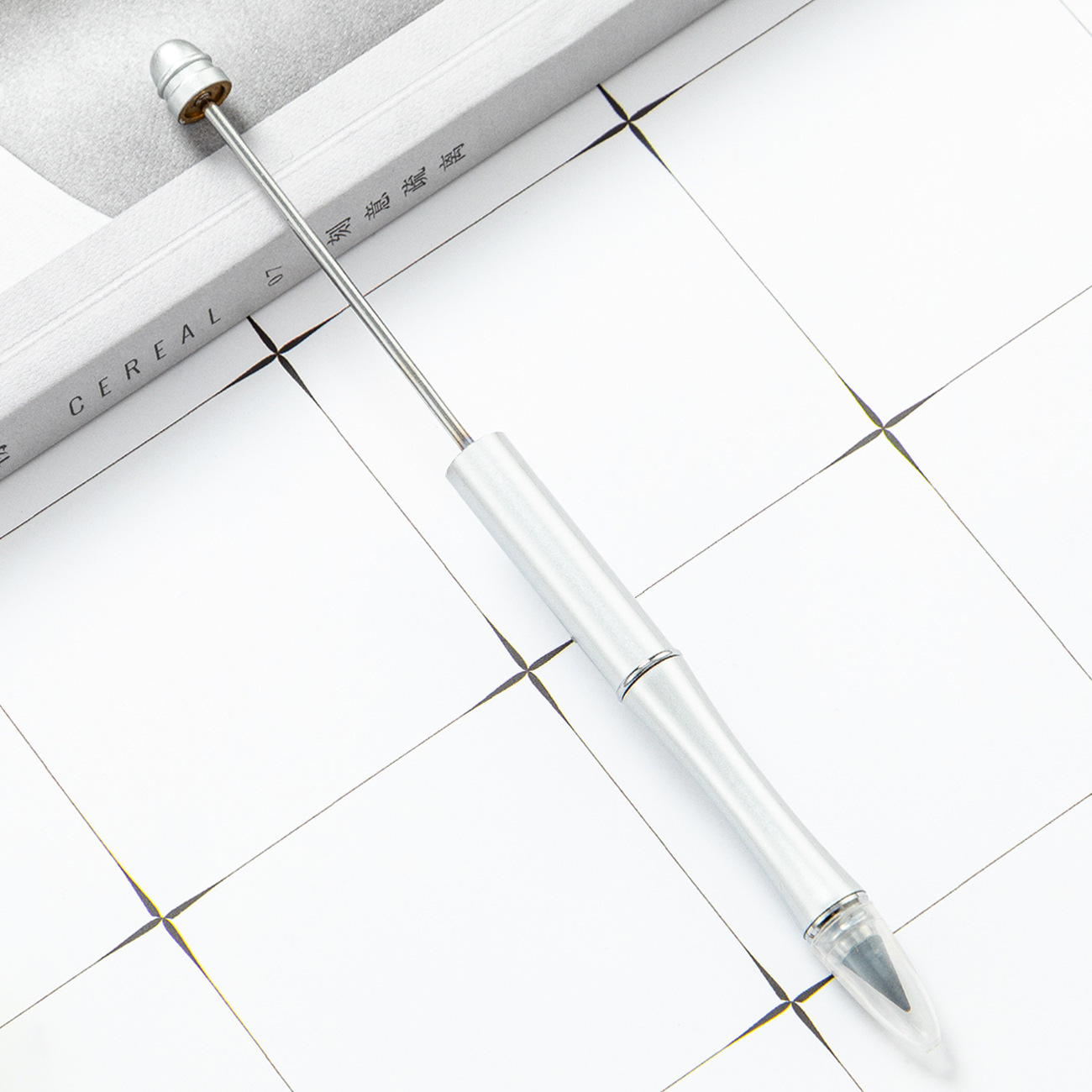 DIY cuentas lápiz dibujo sin cortar sin tinta para escribir lápiz continuo puede imprimir logo en stock lápiz eterno al por mayor