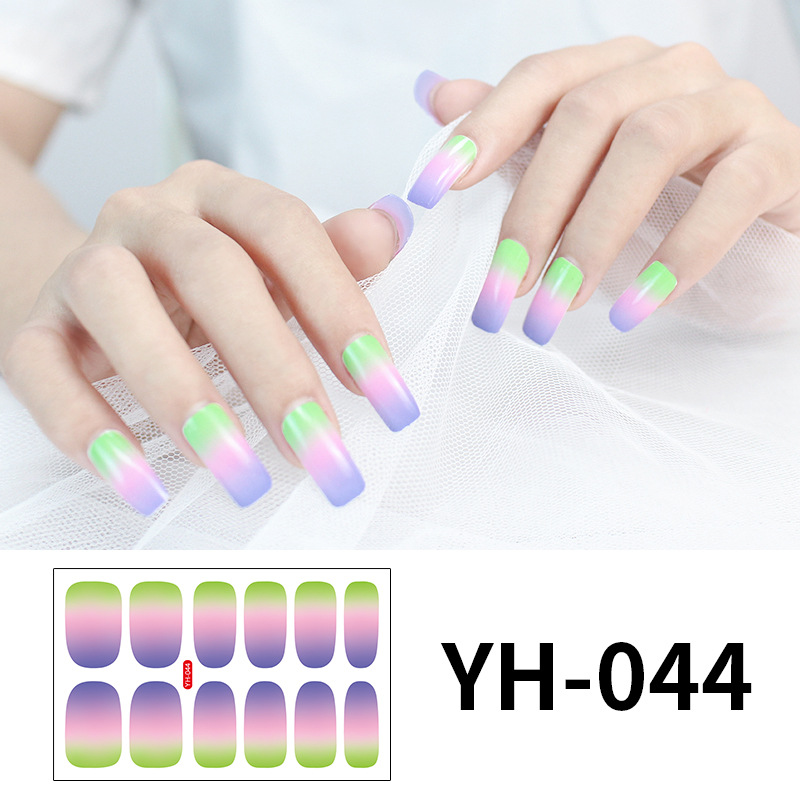 Nueva etiqueta engomada del clavo impermeable puesto de suministro venta caliente moda etiqueta engomada del clavo pequeño fresco completo etiqueta engomada del esmalte de uñas