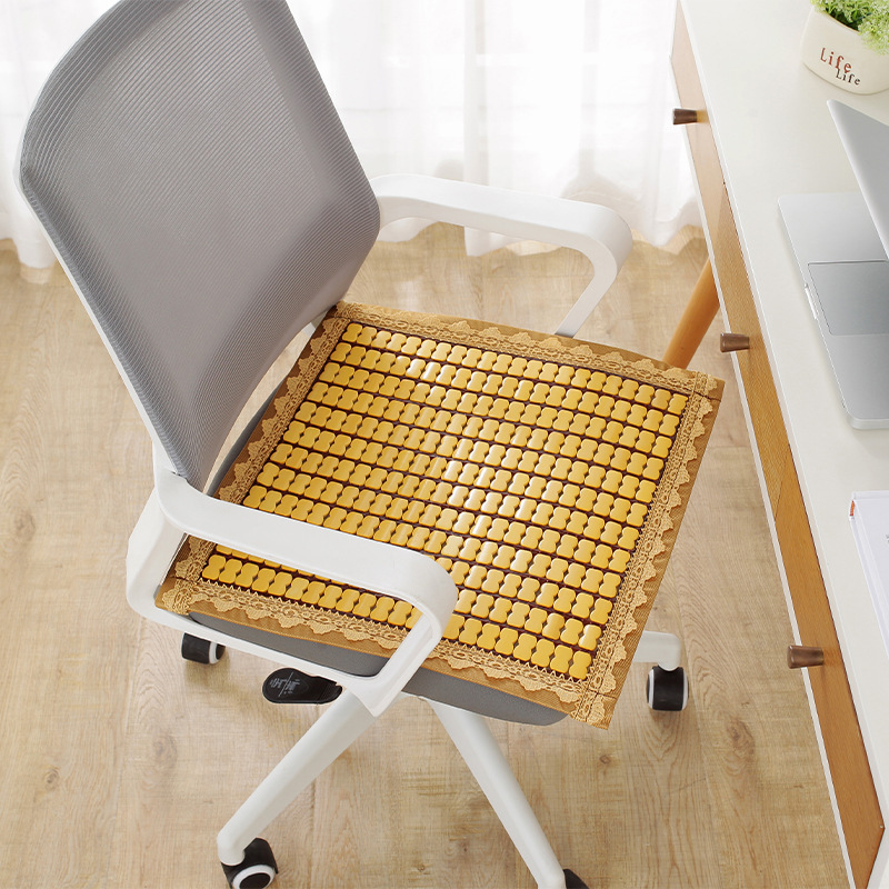 Verano Mahjong Mat cojín transpirable antideslizante silla de oficina Estera de bambú estera fresca del coche verano largo cojín silla Butt pad