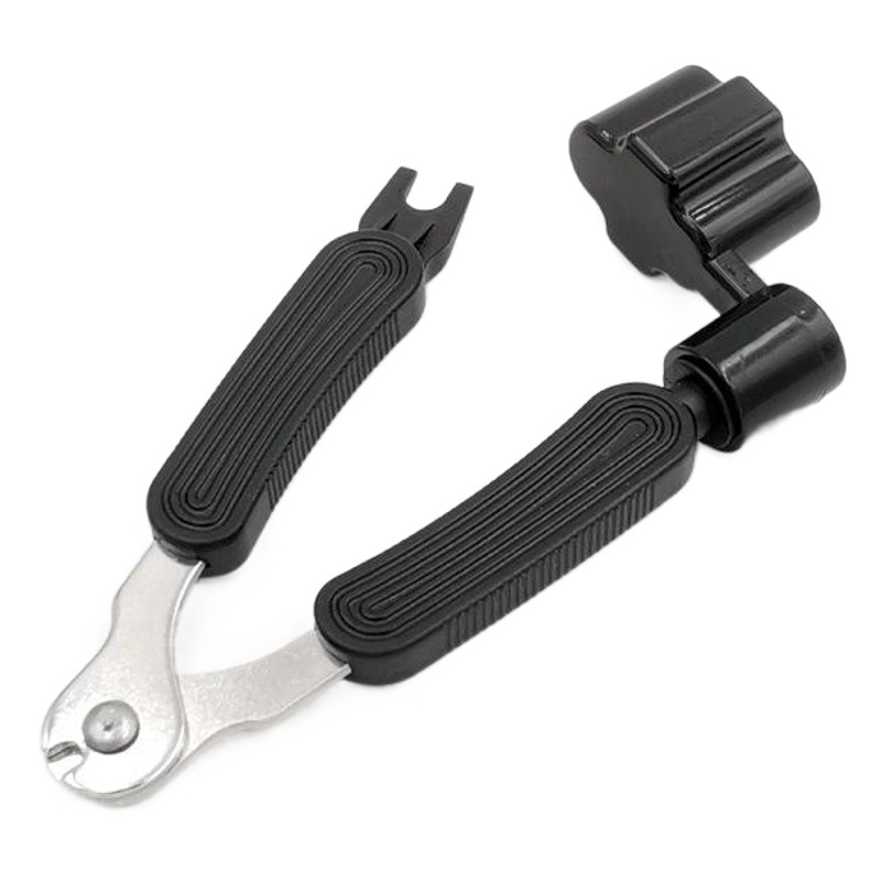 Cuerda de guitarra de madera puller Cadena de uñas tirando cono cortador de cuerda rizador de cadena multifuncional tres en una cadena Cambio de guitarra herramienta