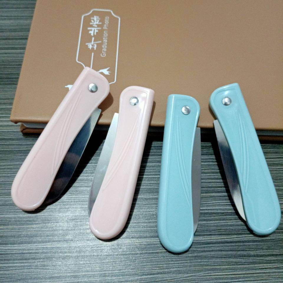 糖果色折叠刀 迷你折刀 便携小刀 水果刀削皮刀盒刀具户外刀2元店