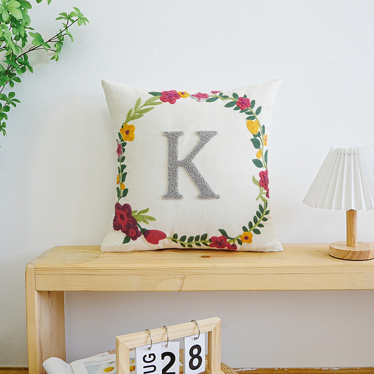 Letras transfronterizas personalizadas toallas bordadas almohada cubierta de sofá sala de estar almohada cubierta de respaldo cubierta de alta calidad sin núcleo