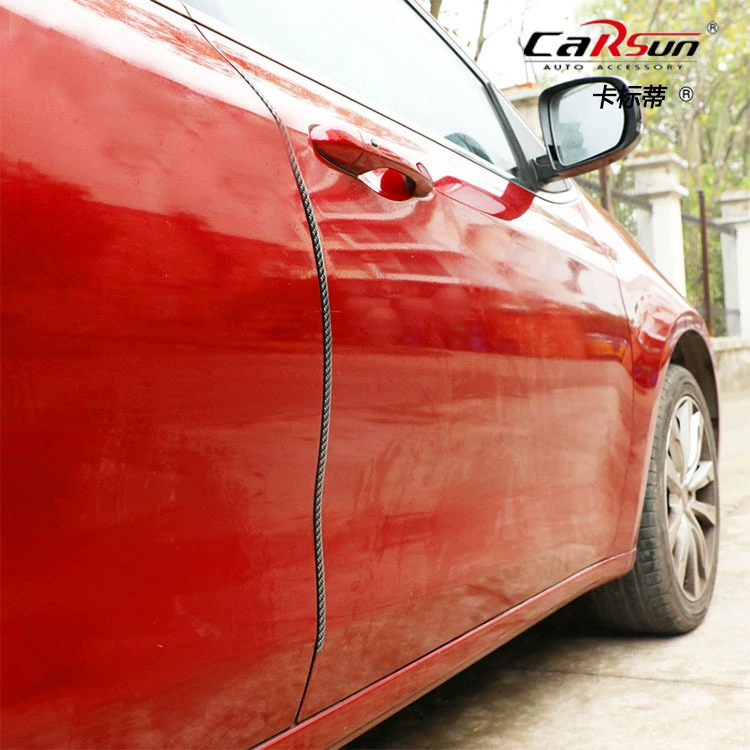 Шов двери автомобиля декоративная полоса Автомобильная 60 см углеродное волокно зерно кромка двери Retrofit дверной шов 2 шт