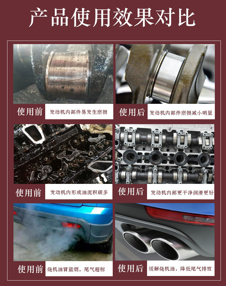 Automobile engine anti-wear agent custom repair agent protective agent OEM production burning oil blue smoke exhaust agent manufacturers