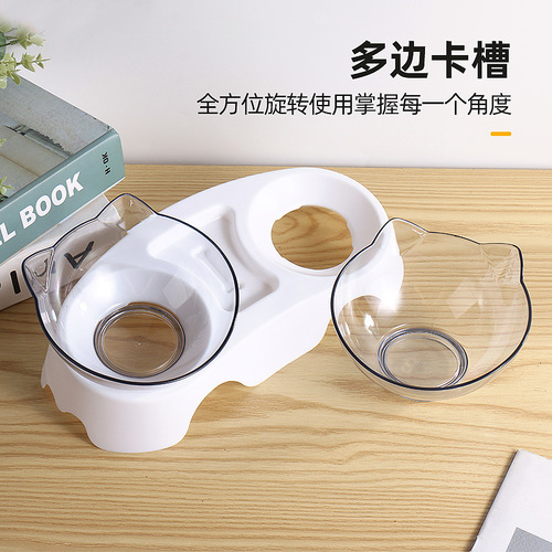 Pet bowls for cats and dogs, automatic drinking water feeders, cat bowls with inclined mouth, single and double bowls, cat food bowls, dog bowls, pet supplies