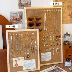 饰品收纳架桌上首饰置物复古明信片项链戒指耳环陈列展示木板子