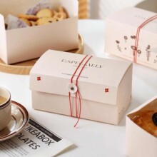 韩式司康曲奇饼干包装盒马卡龙雪花酥太妃糖果甜品圣诞礼品绕绳盒