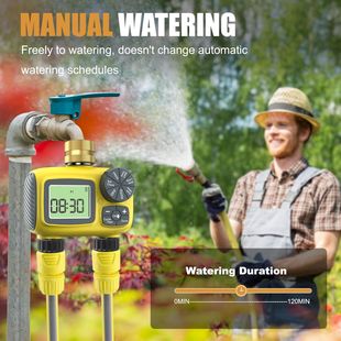 Source Factory Dual-Way Copper Head Flower Watering Timer Courtyard Garden Automatic Watering Irrigation Controller Cross-Border First Choice