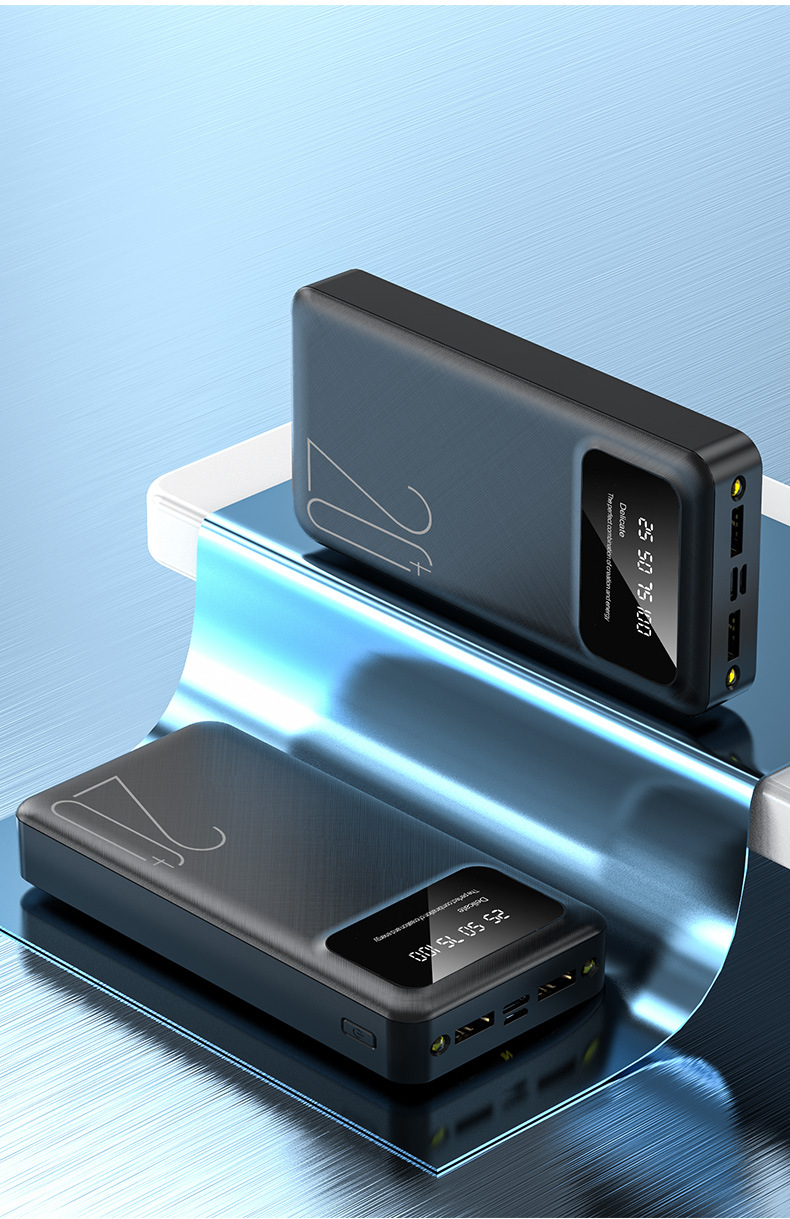 Sınır ötesi büyük kapasiteli cep telefonu güç bankası taşınabilir 20000 mAh toptan açık hediye logo baskılı mobil güç kaynağı