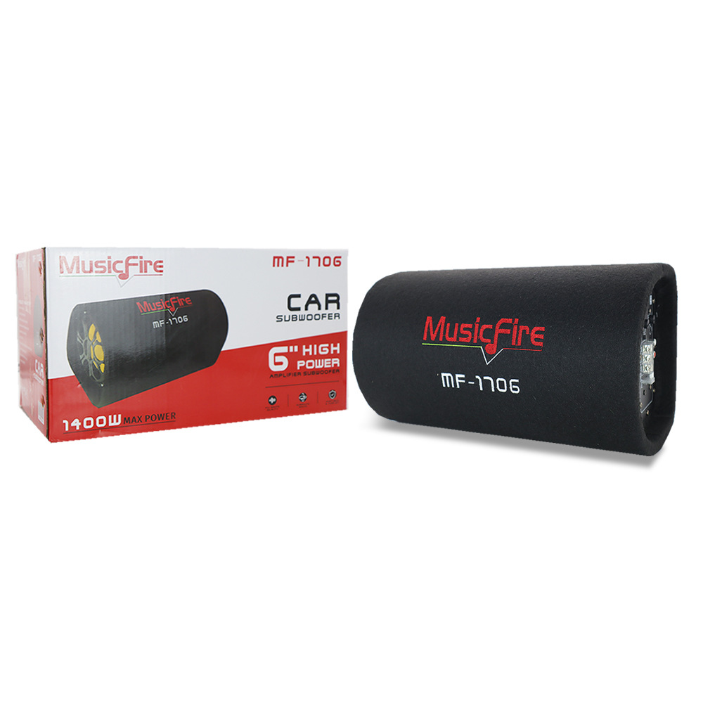Car 6 inch 8 inch 10 inch car audio modified 12V speaker active subwoofer round tunnel gun 1706